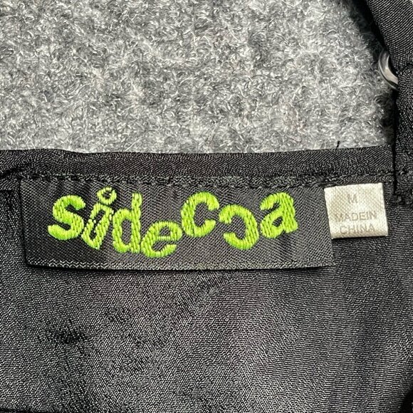 Sidecca Womens Crop Top Green Leopard Sleeveless Sweetheart Neck Artsy Retro M - Picture 2 of 6